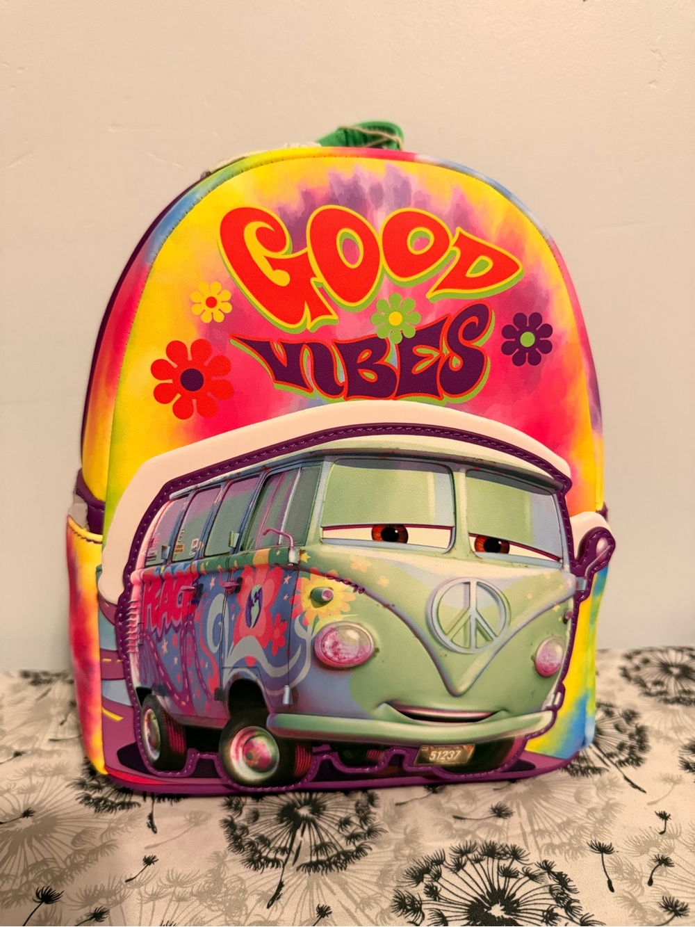 Pixar Cars Fillmore Good Vibes Loungefly Mini Backpack
